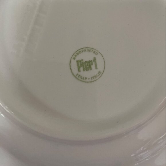 Pier 1 Salad Appetizer Plates Per113 La Primula 8 in. Colorful Waves Italy Set 6 - Picture 3 of 4